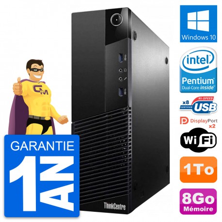PC Lenovo ThinkCentre M83 SFF Intel G3220 RAM 8Go Disque 1To Windows 10 Wifi