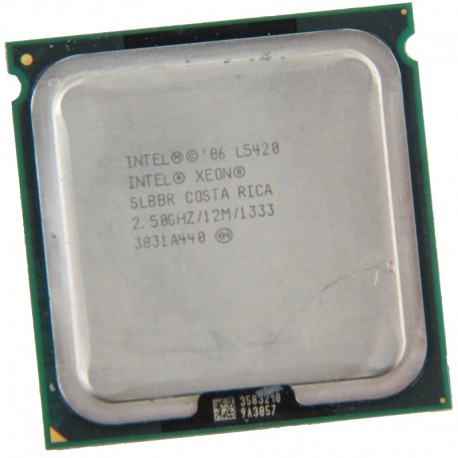 Processeur CPU Intel Xeon Quad Core L5420 2.5Ghz FSB 1333Mhz 12Mo LGA771 SLBBR