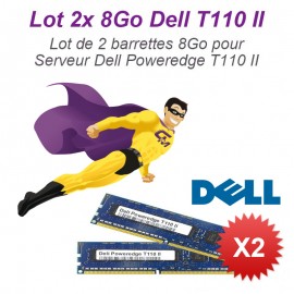 Lot 2x 8Go 16Go Ram Serveur Dell T110 II DIMM 240-PIN DDR3 PC3-10600E ECC 2Rx8