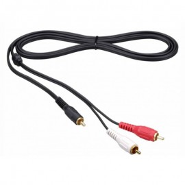 Câble Doubleur Audio RCA vers 2x RCA THOMSON KBA203G 2m Noir NEUF