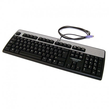 Clavier Azerty Noir Argenté PS/2 HP KB-0316 434820-032 PC Keyboard 104 Touches