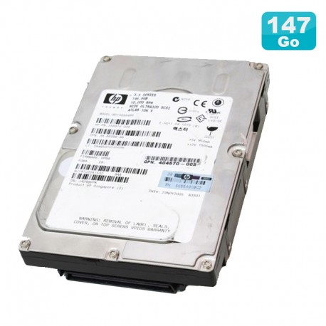 Disque Dur 146Go Ultra160 SCSI 3.5 HP ATLAS BD14687B52 356910-002 80Pin 10000RPM