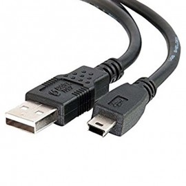 Câble Adaptateur Mini USB vers USB 72cm Noir