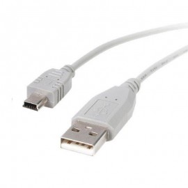 Câble Adaptateur Externe 1x USB 2.0 A Mâle vers 1x Mini USB Mâle 130cm Gris