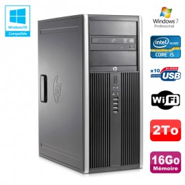 PC Tour HP Elite 8200 Core I5-2400 3.1Ghz 16Go Disque 2To Graveur DVD WIFI Win 7