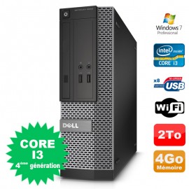 PC Dell Optiplex 3020 SFF Core I3-4130 3.4GHz 4Go Disque 2To DVD Wifi W7