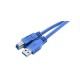 Câble USB 3.0 type A Mâle type B Mâle Imprimante Scanner Haut Débit V3 Bleu 80cm