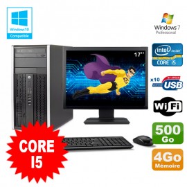 Lot PC Tour HP 8200 Core I5 3.1Ghz 4Go 500Go Graveur WIFI W7 + Ecran 17