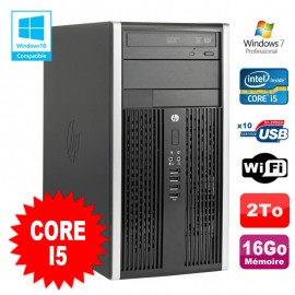 PC Tour HP Elite 8200 Core I5 3.1Ghz 16Go Disque 2To Graveur WIFI Win 7