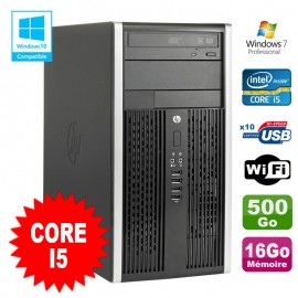 PC Tour HP Elite 8200 Core I5 3.1Ghz 16Go Disque 500Go Graveur WIFI Win 7