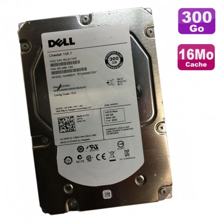 Disque Dur 300Go 3.5" SAS DELL 0F617N Cheetah 15K.7 ST3300657SS 15000RPM 16Mo