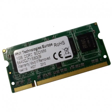 1Go RAM PC Portable SODIMM PNY Technologies 64A0QJTYE8G09 PC2-6400 DDR2 800MHz