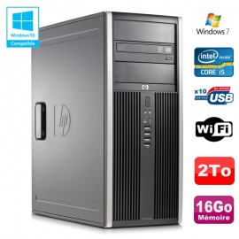PC Tour HP Elite 8300 CMT Core I5-3470 3.2Ghz 16Go Disque 2To Graveur WIFI Win 7