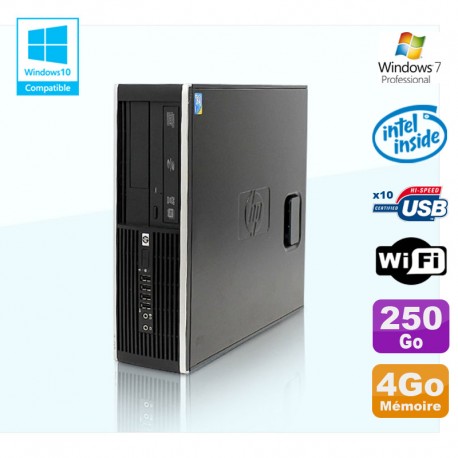 PC HP Compaq Elite 8100 SFF G6950 2,8 GHz 4Go 250Go Wifi Graveur W7 Pro