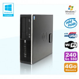 PC HP Compaq Elite 8100 SFF G6950 2,8 GHz 4Go 240Go SSD Wifi Graveur W7 Pro