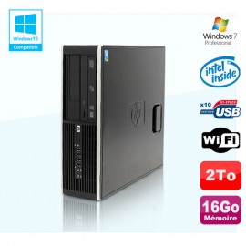PC HP Compaq Elite 8100 SFF G6950 2,8 GHz 16Go 2000Go Wifi Graveur W7 Pro