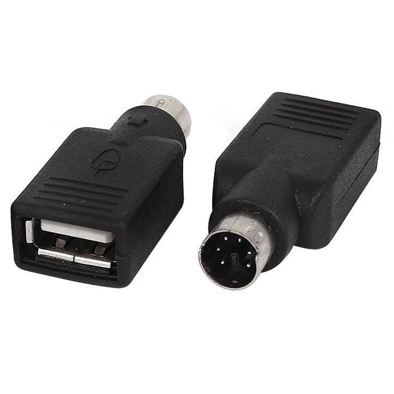 Adaptateur PS/2 Mâle vers USB 2.0 Femelle Clavier Souris Noir Keyboard ...