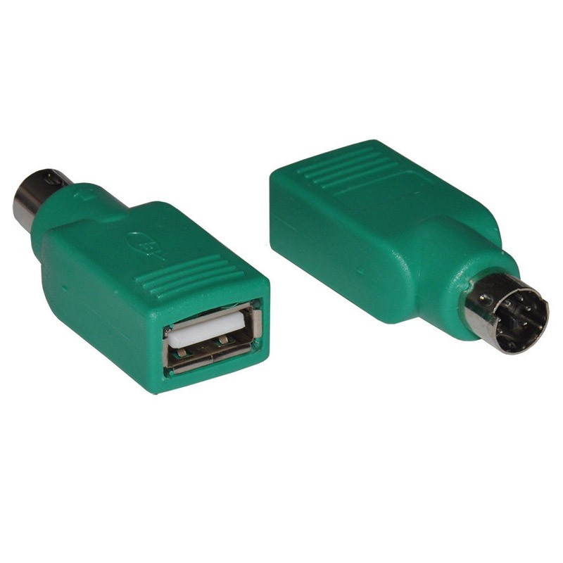 Acouto Lot 5 Adaptateurs USB Mâle Vers PS/2 Femelle - Pour Clavier Ou Souris Anciens - Plug & Play, Sans Alimentation - Noir