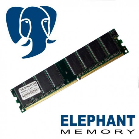 512Mo RAM PC Bureau Elephant Memory DIMM DDR1 PC3200 400Mhz Double face