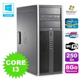 PC Tour HP Elite 8200 Core I3-2120 8Go Disque 250Go Graveur WIFI Win 7