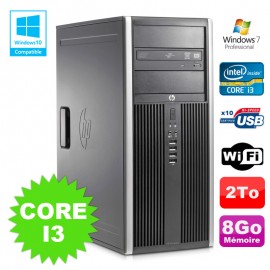 PC Tour HP Elite 8200 Core I3-2120 8Go Disque 2To Graveur WIFI Win 7