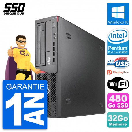 PC Fujitsu Esprimo E920 DT Intel G3220 RAM 32Go SSD 480Go Windows 10 Wifi