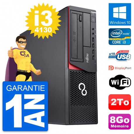 PC Fujitsu Esprimo E920 DT Intel Core i3-4130 RAM 8Go Disque 2To Windows 10 Wifi