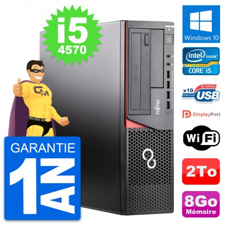 PC Fujitsu Esprimo E920 DT Intel Core i5-4570 RAM 8Go Disque 2To Windows 10 Wifi