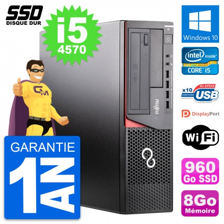PC Fujitsu Esprimo E920 DT Intel Core i5-4570 RAM 8Go SSD 960Go Windows 10 Wifi