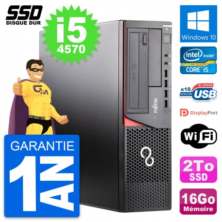 PC Fujitsu Esprimo E920 DT Intel Core i5-4570 RAM 16Go SSD 2To Windows 10 Wifi