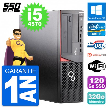 PC Fujitsu Esprimo E920 DT Intel Core i5-4570 RAM 32Go SSD 120Go Windows 10 Wifi