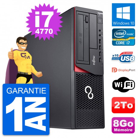 PC Fujitsu Esprimo E920 DT Intel Core i7-4770 RAM 8Go Disque 2To Windows 10 Wifi