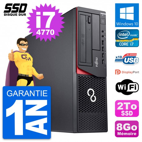 PC Fujitsu Esprimo E920 DT Intel Core i7-4770 RAM 8Go SSD 2To Windows 10 Wifi