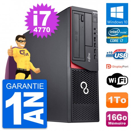 PC Fujitsu Esprimo E920 DT Intel i7-4770 RAM 16Go Disque 1To Windows 10 Wifi