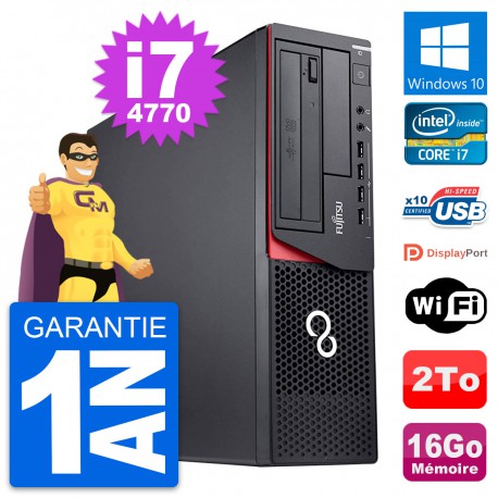 PC Fujitsu Esprimo E920 DT Intel i7-4770 RAM 16Go Disque 2To Windows 10 Wifi