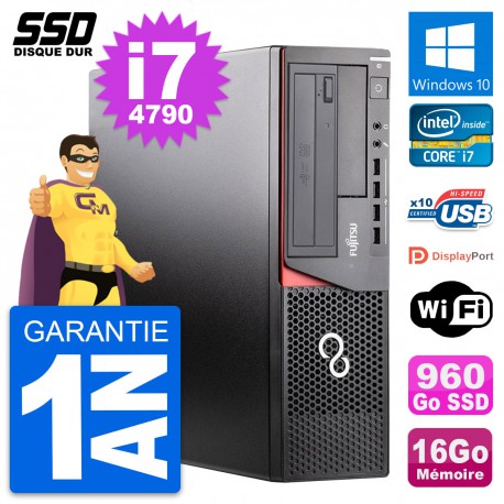 PC Fujitsu Esprimo E920 DT Intel Core i7-4790 RAM 16Go SSD 960Go Windows 10 Wifi