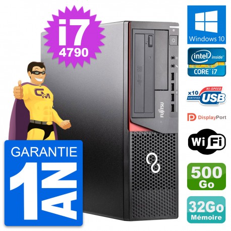 PC Fujitsu Esprimo E920 DT Intel i7-4790 RAM 32Go Disque 500Go Windows 10 Wifi