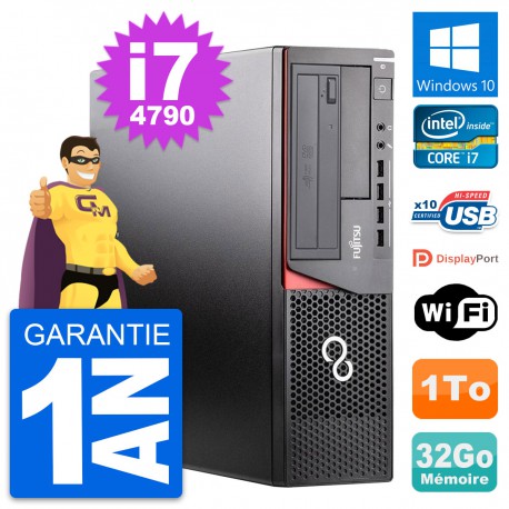 PC Fujitsu Esprimo E920 DT Intel i7-4790 RAM 32Go Disque 1To Windows 10 Wifi