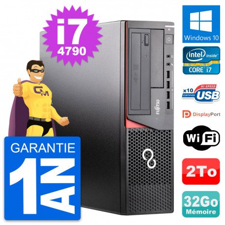PC Fujitsu Esprimo E920 DT Intel i7-4790 RAM 32Go Disque 2To Windows 10 Wifi
