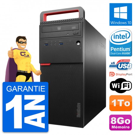 PC Tour Lenovo ThinkCentre M700 Intel G4400 RAM 8Go Disque 1To Windows 10 Wifi