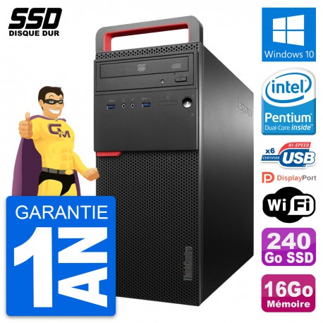 PC Tour Lenovo ThinkCentre M700 Intel G4400 RAM 16Go SSD 240Go Windows 10 Wifi