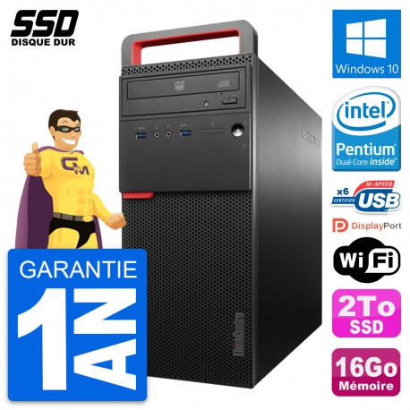 PC Tour Lenovo ThinkCentre M700 Intel G4400 RAM 16Go SSD 2To Windows 10 Wifi