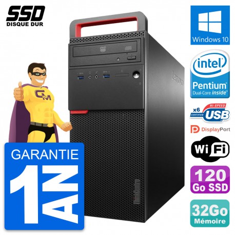 PC Tour Lenovo ThinkCentre M700 Intel G4400 RAM 32Go SSD 120Go Windows 10 Wifi