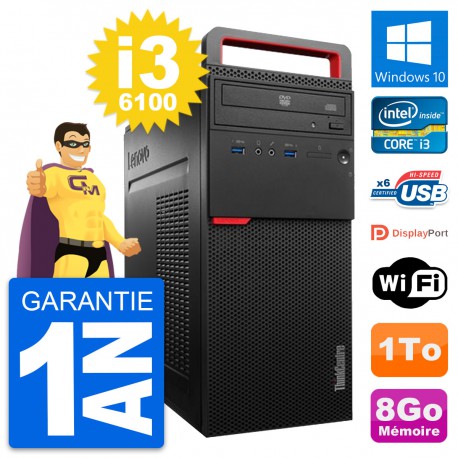 PC Tour Lenovo ThinkCentre M700 Intel i3-6100 RAM 8Go Disque 1To Windows 10 Wifi
