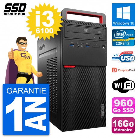 PC Tour Lenovo ThinkCentre M700 Intel i3-6100 RAM 16Go SSD 960Go Windows 10 Wifi