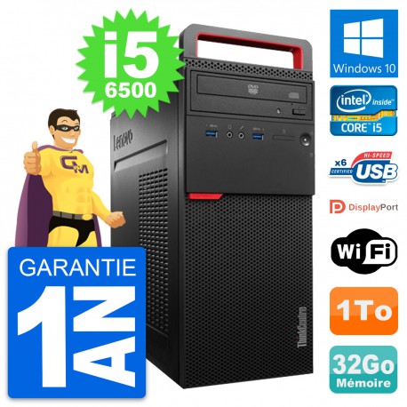 PC Tour Lenovo ThinkCentre M700 Core i5-6500 RAM 32Go Disque 1To Windows 10 Wifi
