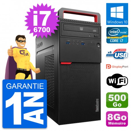PC Tour Lenovo M700 Intel Core i7-6700 RAM 8Go Disque Dur 500Go Windows 10 Wifi