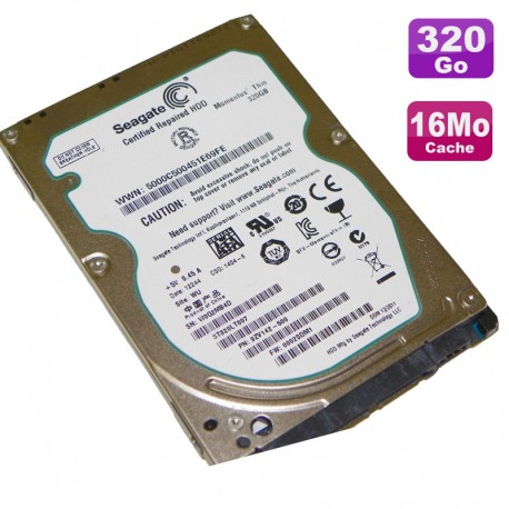 Disque Dur 320Go SATA 2.5" Seagate Momentus Thin ST320LT007 9ZV142 Pc Portable