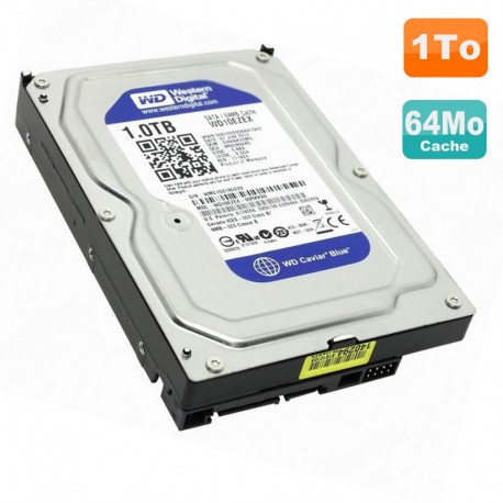 Disque Dur 1To Western Digital Blue SATA 3.5" WD10EZEX 00WN4A0 64Mo 7200 RPM