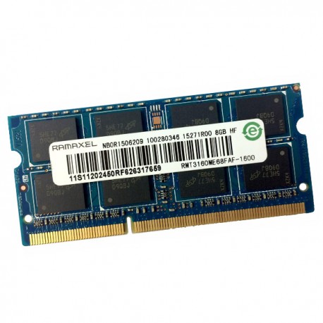 8Go RAM PC Portable RAMAXEL RMT3160ME68FAF-1600 SODIMM PC3-12800S 1600MHz CL11